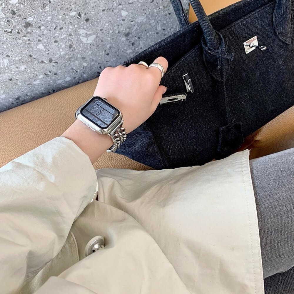 NEW INS Style Adjustable Stainless Wrist Strap Band For Apple Watch - Sliver - Picture 3 of 15